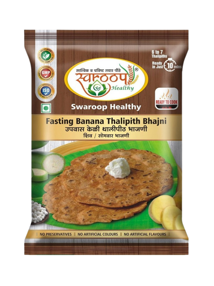 Fasting banana thalipith bhajni